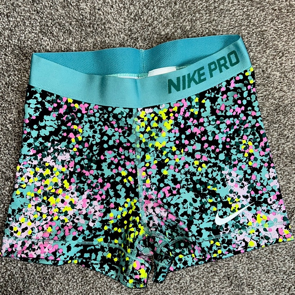 Nike Pro 3” Shorts Teal/Multicolor